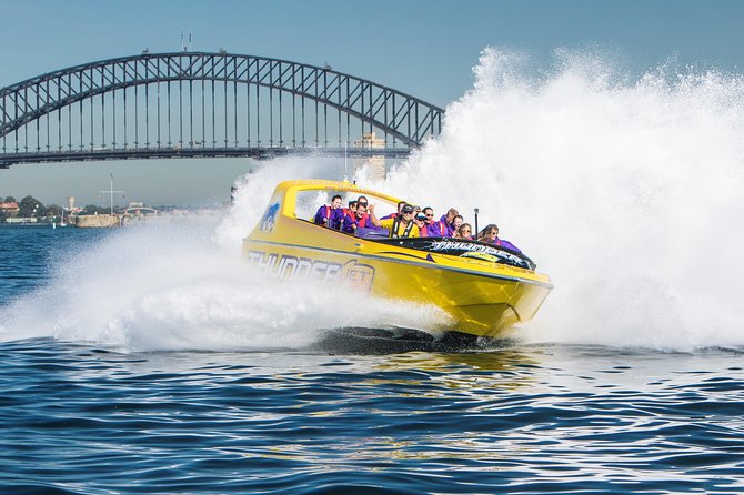 30-Minute Sydney Harbour Jet Boat Ride on Thunder Twist - Leaving Circular Quay with the Opera House in view