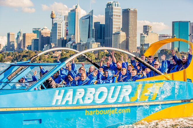 45-Minute Sydney Harbour Adventure Jet Boat Ride - The harbour sights, seen between the stunts