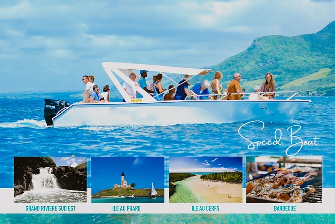 5 Islands Speedboat Cruise incl. Snorkeling in Blue Bay + Lunch at Ile aux Cerfs - Blue Bay Marine Park is the main water stop