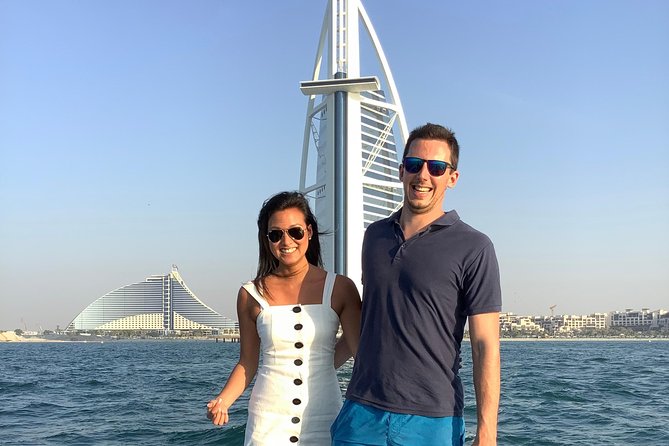 90-Min Speed Boat: Burj Al Arab, Atlantis, Ain Dubai & Ice Cream! - Dubai Marina Mall and the skyline finish