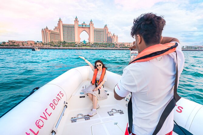 90 Mins Speedboat Tour Dubai Marina JBR Atlantis and Burj Al Arab - Jumeirah Beach from the water
