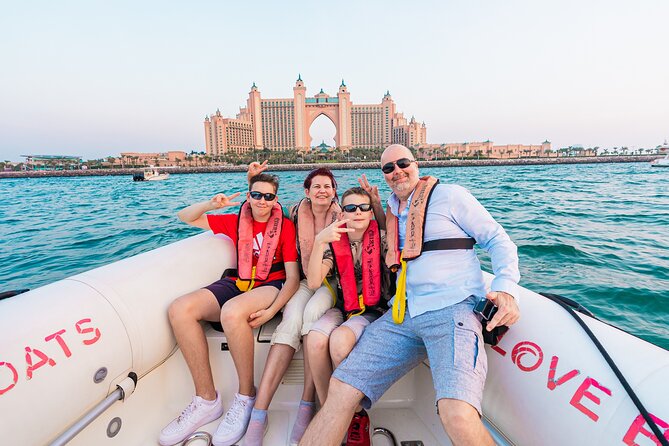 90 Mins Speedboat Tour Dubai Marina JBR Atlantis and Burj Al Arab - Leaving Dubai Marina for the skyline