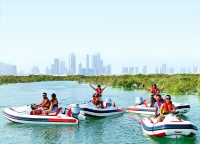 Yas Island Self-Driving Guided Speedboat Tour