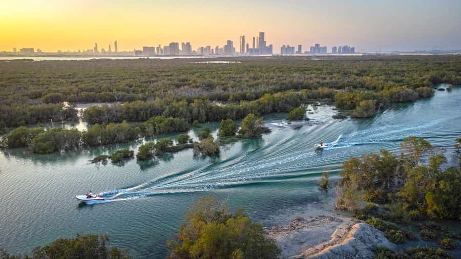 Abu Dhabi: Yas Island Self-Driving Guided Speedboat Tour - Peninsula Gold Beach: a short swim and a slower pause