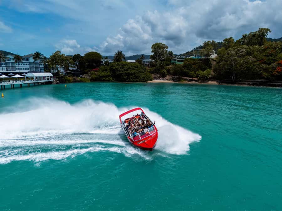 Airlie Beach: 30-Minute Jet Boat Ride - Coral Sea Marina and the first burst of speed