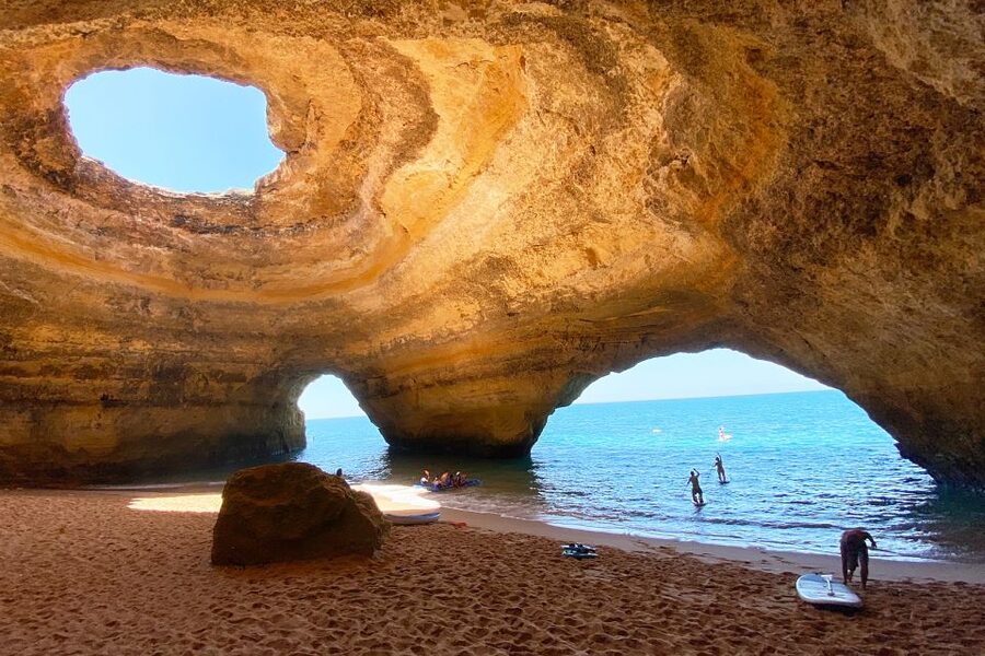 Albufeira: Benagil Caves & Dolphin Watching Speed Boat Tour - The swimming stop depends on the sea