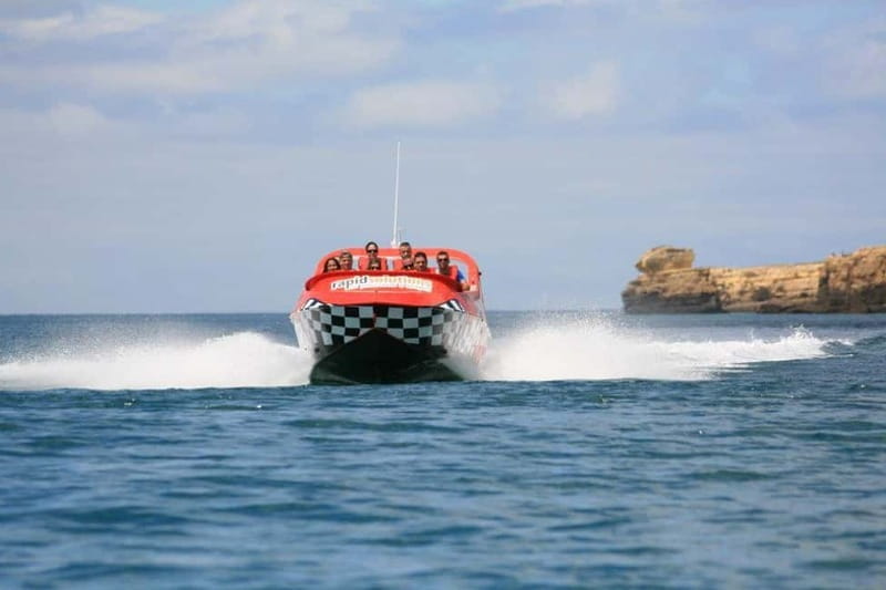 Albufeira: High-Adrenaline Jet Boat Ride - The calmer opening: caves and rock formations