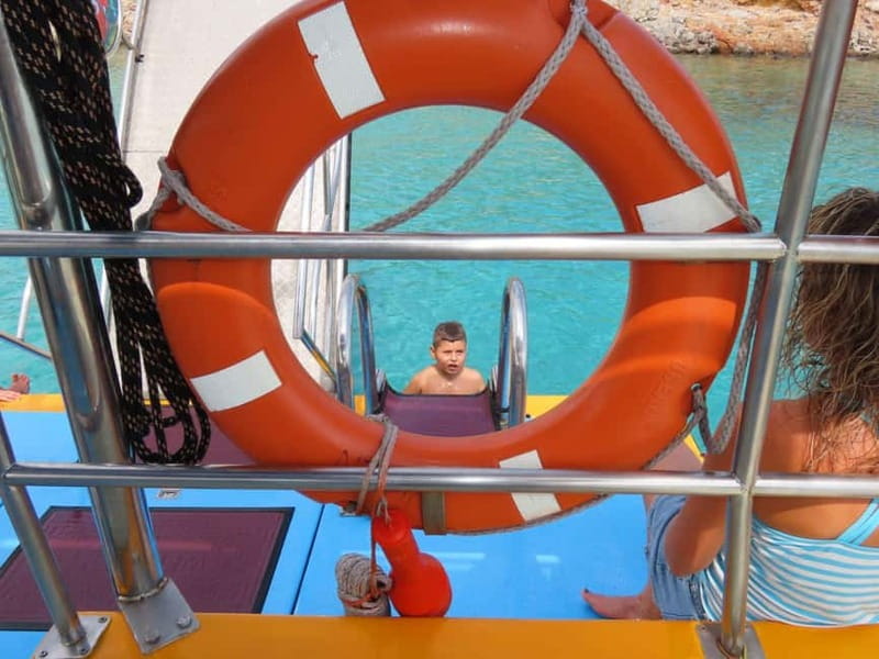 An Aegean Sea Adventure on Glass-Bottom Speedboat Dory! - Pserimos and the 80-minute swimming stop