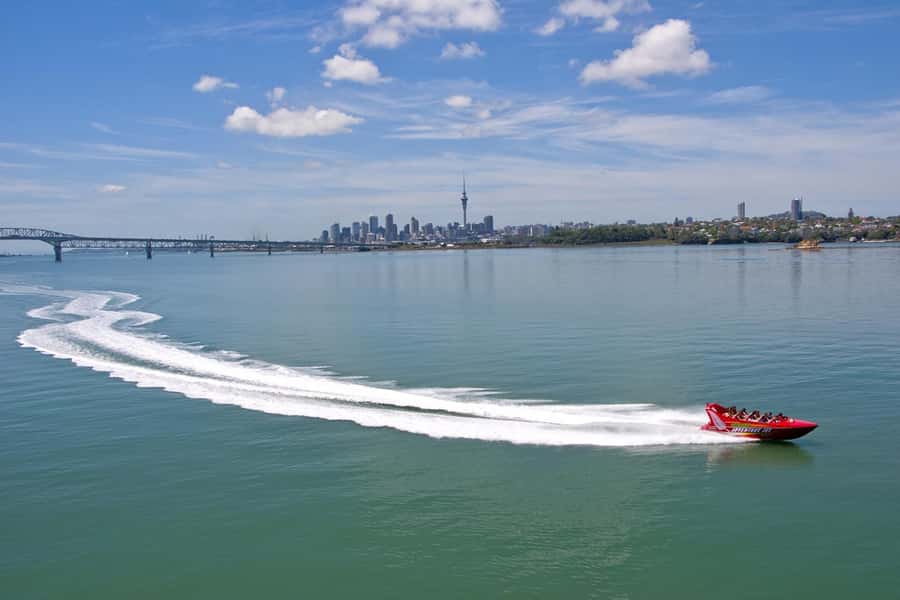 Auckland: Waitemata Harbour Jet Boat Ride - The 15-minute safety briefing