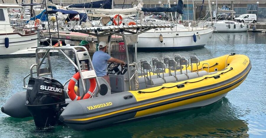 Barcelona: Fast Skyline Cruise - The Barcelona skyline from open water