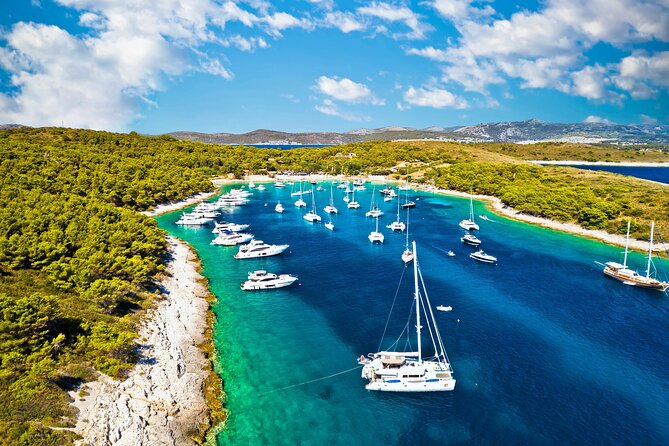 Blue Cave, Hvar, Vis and Pakleni Islands Group Speedboat Tour - Stiniva Cove from the water