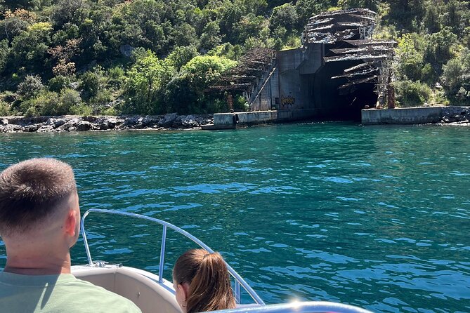 Blue Cave, Lady of the Rocks and Kotor Bay SpeedBoat Tour 3H - Mamula Island at the mouth of the bay
