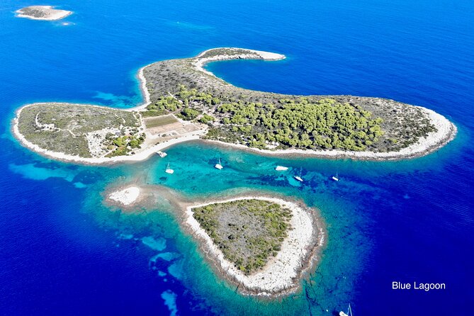 Blue cave, Mama Mia and Hvar, 5 island speedboat tour from Trogir - Srebrena is a photo stop, not a beach visit