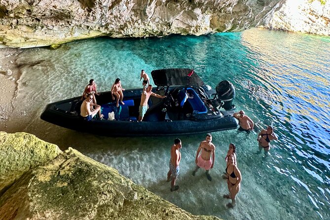Blue Gem Cave and Grama Bay Speedboat Tour from Vlore - Blue Cave, the visual high point