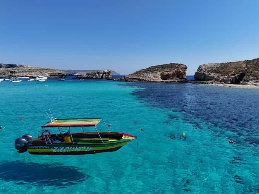 Blue Lagoon: Comino & Crystal Lagoon Private Speedboat Malta - Blue Lagoon: beautiful, famous, and busy