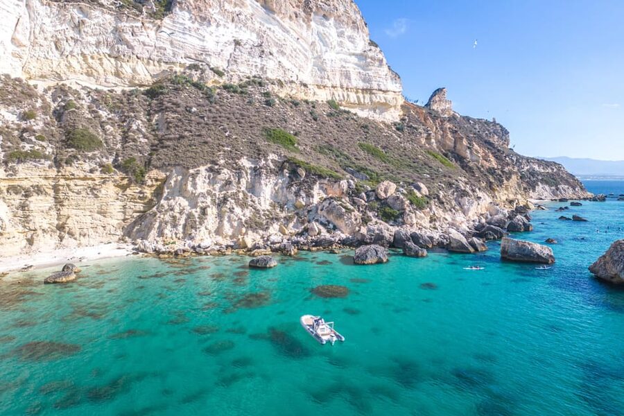 Cagliari: Zodiac Boat Tour, 3-4 SwimStops, Wine & Snorkeling - Cala Mosca: the first swim and snorkel stop