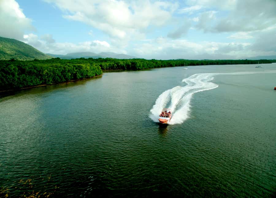 Cairns: 35-Minute Jet Boating Ride - Leaving Marlin Marina for Trinity Inlet