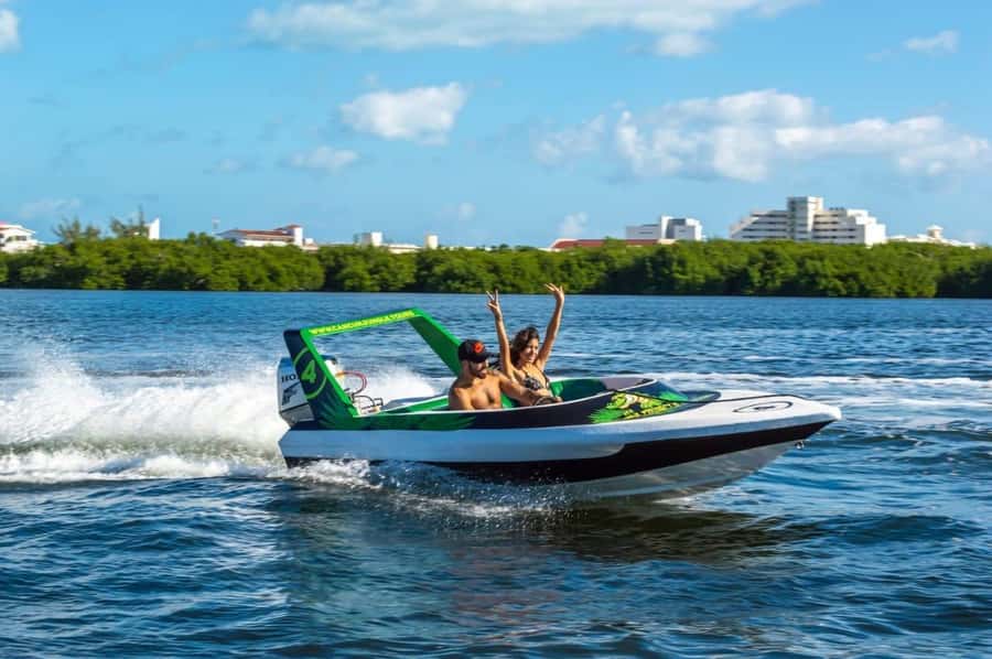 Cancún: Jungle Tour and Speed Boat Tour Adventure - Taking the wheel at Marina Chac Chi
