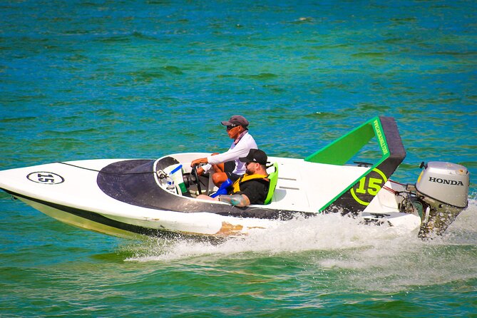Cancun Speedboat with Crocodile Watching Jungle Tours Adventure - Speedboat channels through Nichupte Lagoon