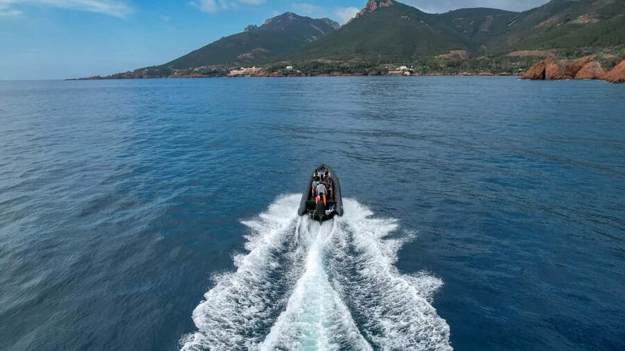 Cannes: Scenic Coves RIB Boat Tour - The Esterel coast from the water
