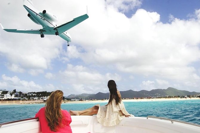 Captain Bob Speed Boat, Snorkeling, Beach Tour & Lunch St Maarten - Maho Beach: the famous finale beneath the flight path