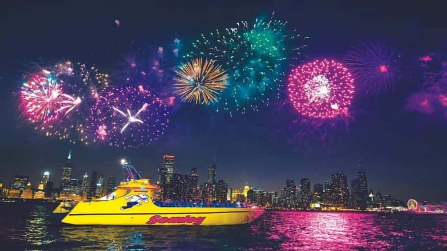 City Cruises Chicago: Seadog Speedboat Lake Firework Cruise - The Navy Pier fireworks are the finale