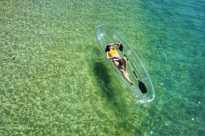 Dinawan Private Island Hopping by Speedboat from Kota Kinabalu Include Lunch - First snorkeling stop at the coral sea view