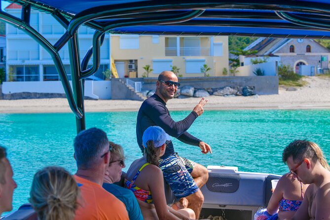 Discovery Powerboat Tour ,Snorkeling with Turtles & BBQ Lunch - Tintamarre Island and the story behind the sand