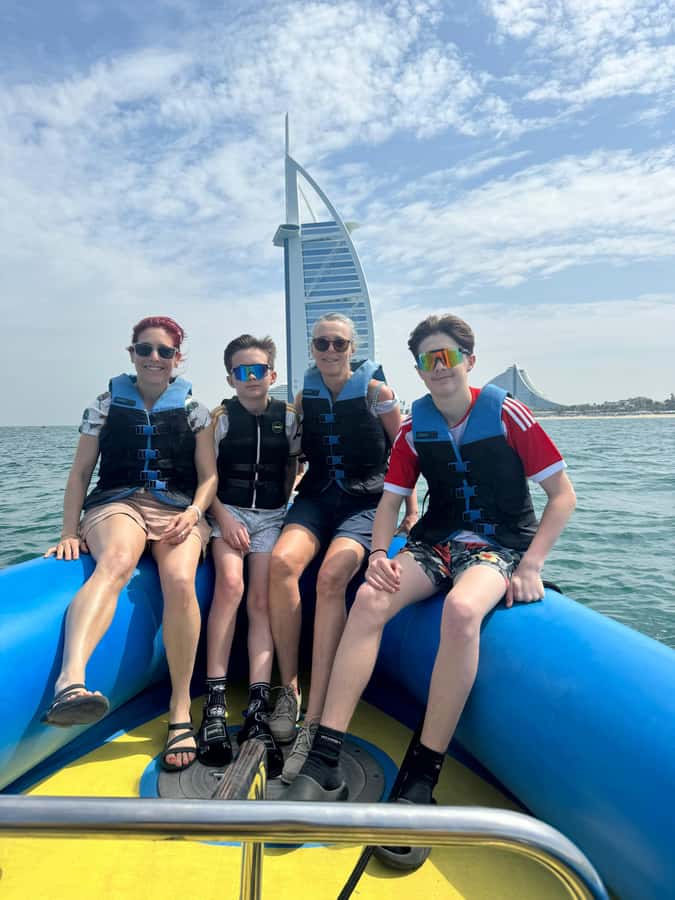 Dubai: Guided Speedboat Tour with City Sights & Ice Cream. - First stop: Burj Al Arab up close