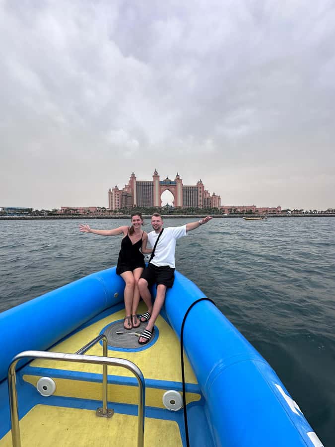 Dubai: Guided Speedboat Tour with City Sights & Ice Cream. - Ain Dubai and the return toward the skyline