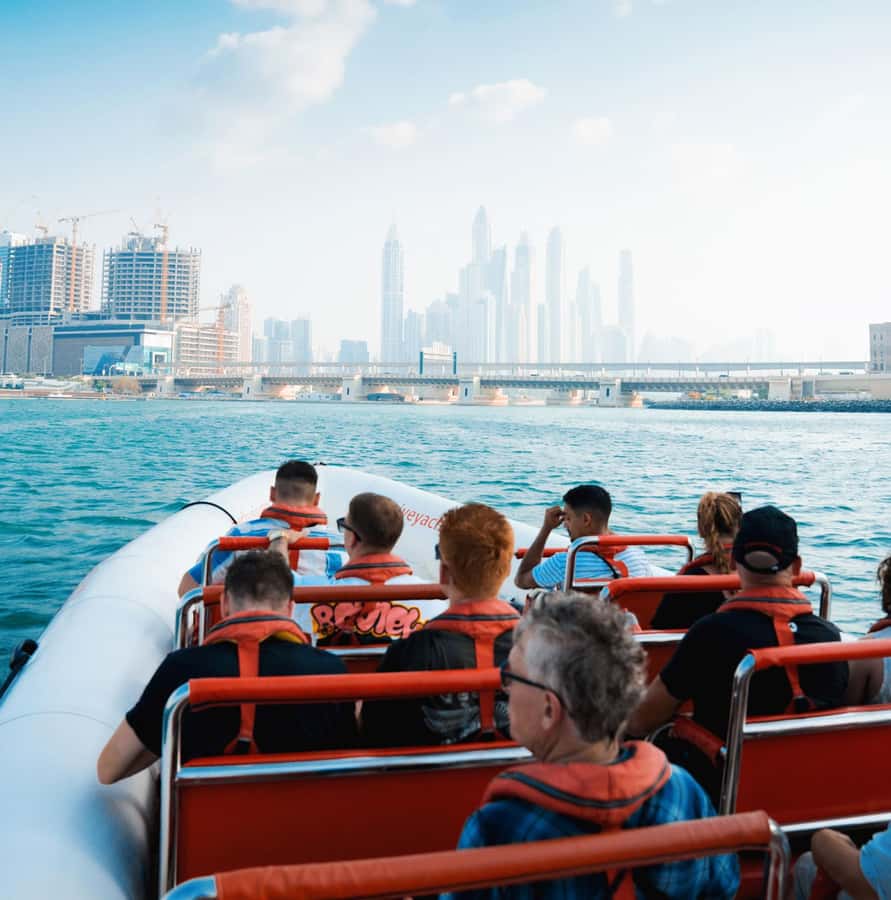 Dubai: Marina, Atlantis, Palm & Burj Al Arab Speedboat Tour - Burj Al Arab and the ride home