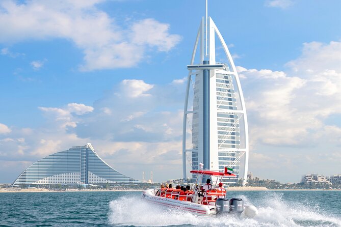 Dubai Speedboat Tour: JBR Skyline, Atlantis, Burj AlArab Optional - Finding Love Boats UAE in Dubai Marina