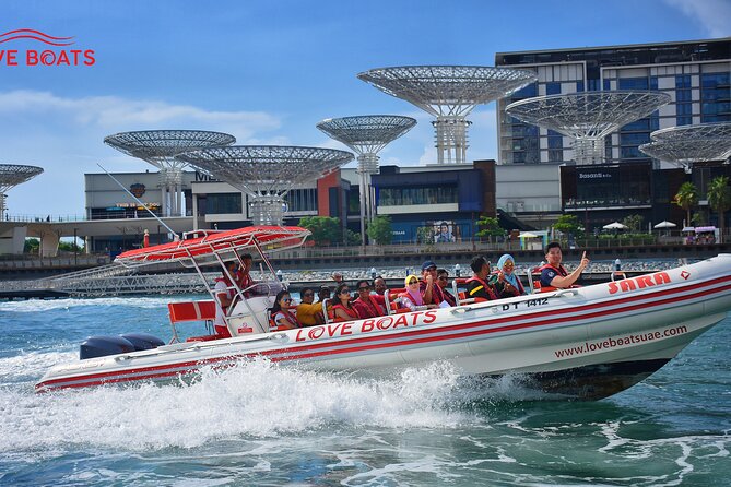 Dubai Speedboat Tour: JBR Skyline, Atlantis, Burj AlArab Optional - JBR, Bluewaters, and Ain Dubai