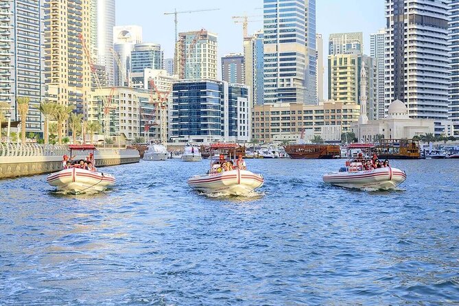 Dubai Speedboat Tour - Marina, Atlantis, Palm & Burj Al Arab - The return past palaces and the Marina skyline