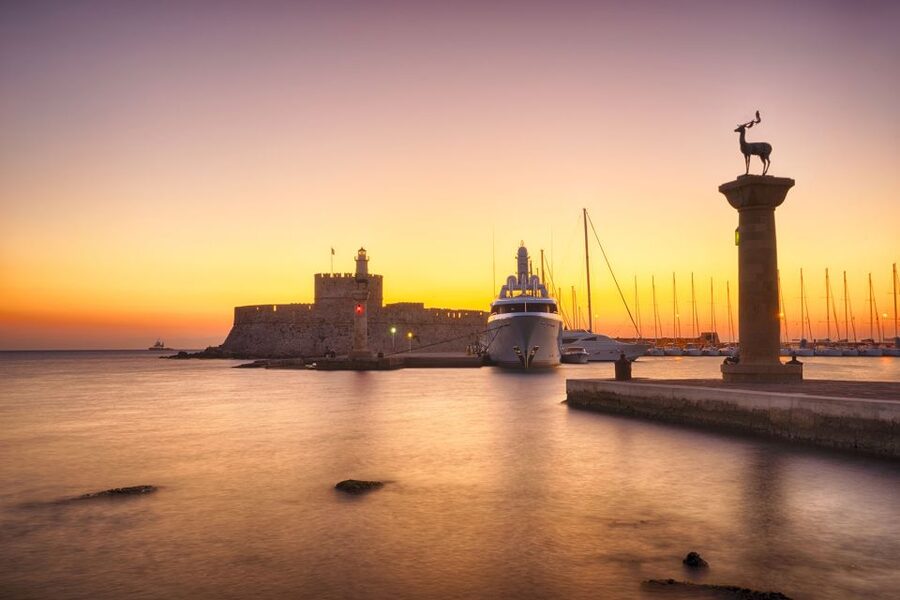Faliraki: Evening RIB Cruise with Champagne and Sunset Views - Leaving Faliraki from Stama restaurant