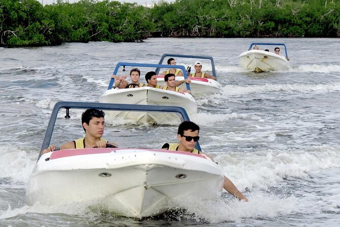 Fast & Fun: Cancun Speedboat Tour with Snorkeling - Driving your own boat through Nichupté Lagoon