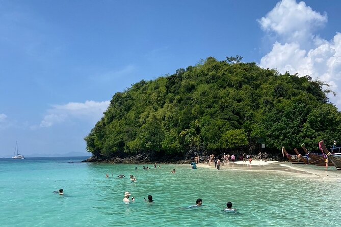 Four Islands Speedboat Trip from Krabi - Chicken Island: rock formation and shallow reef