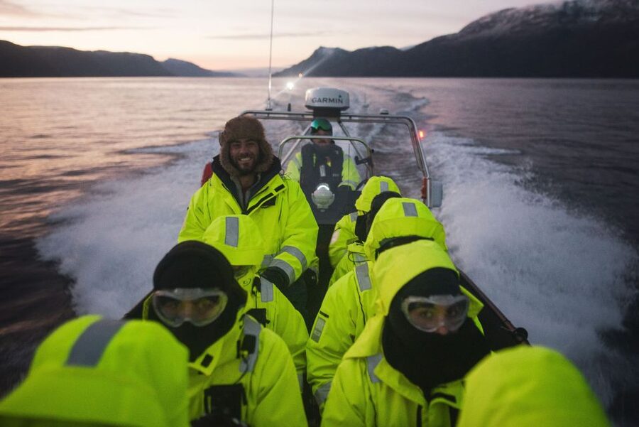 From Alta: Small Group Whale Watching by RIB - Mountains, winter skies, and other marine life