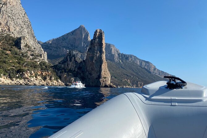 From Arbatax: RIB tour to Cala Mariolu and Cala Goloritzè - Cala Goloritzè and the view from the water