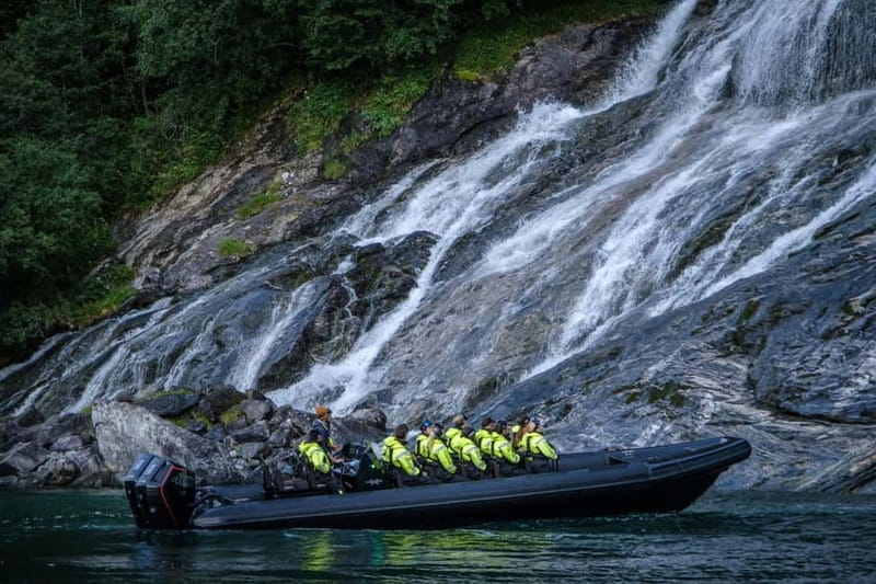 From Hellesylt: Experience Fjordsafari Geirangerfjord on RIB - The first run through the fjord