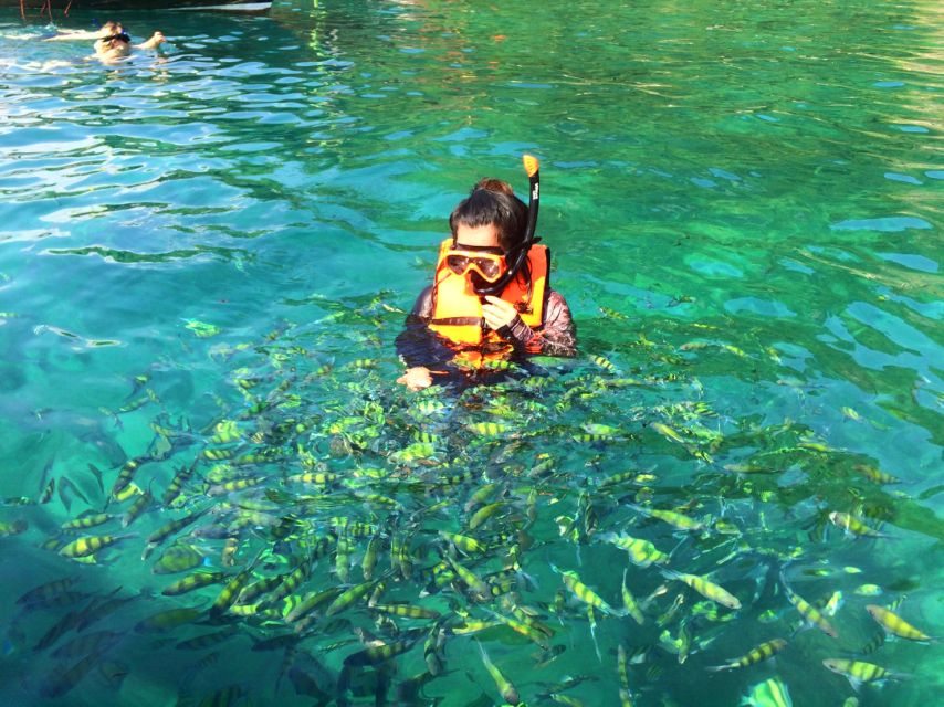 From Krabi: 4 Islands Snorkeling Tour by Speed Boat - Snorkeling, swimming, and beach time