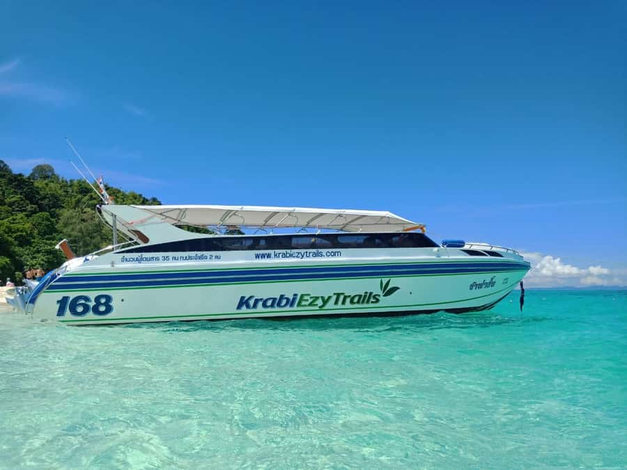 From Krabi: Phi Phi Early Bird & 4 Islands by Speedboat - Breakfast by the sandbar at Tup and Poda