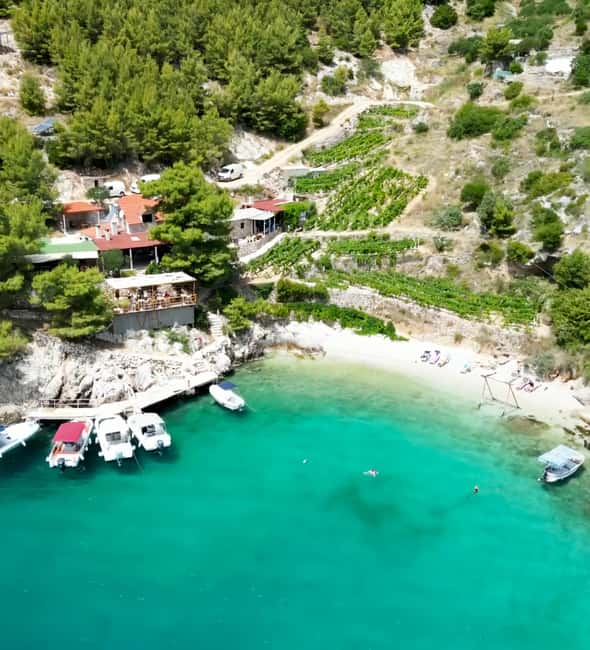 From Makarska: Full day private speed boat tour 3 islands - Zečevo: another swim with a drink nearby
