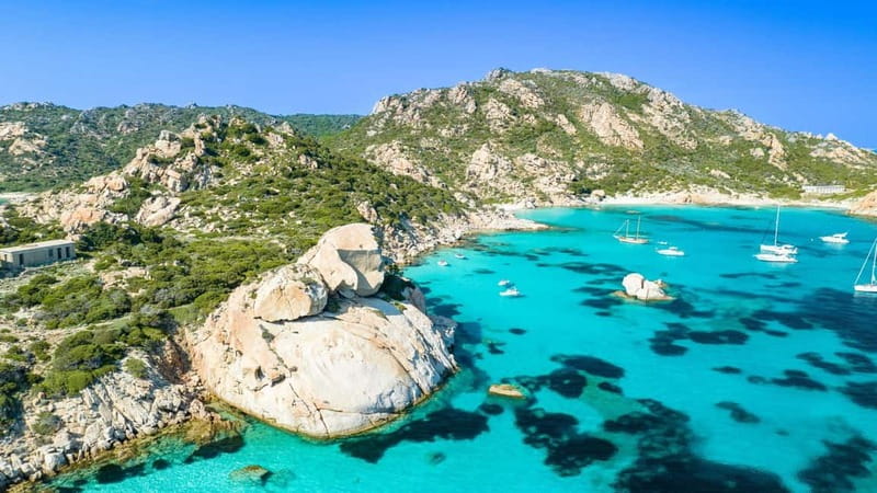 From Palau: Speedboat tour in La Maddalena Archipelago - The route is focused, not a complete Maddalena circuit