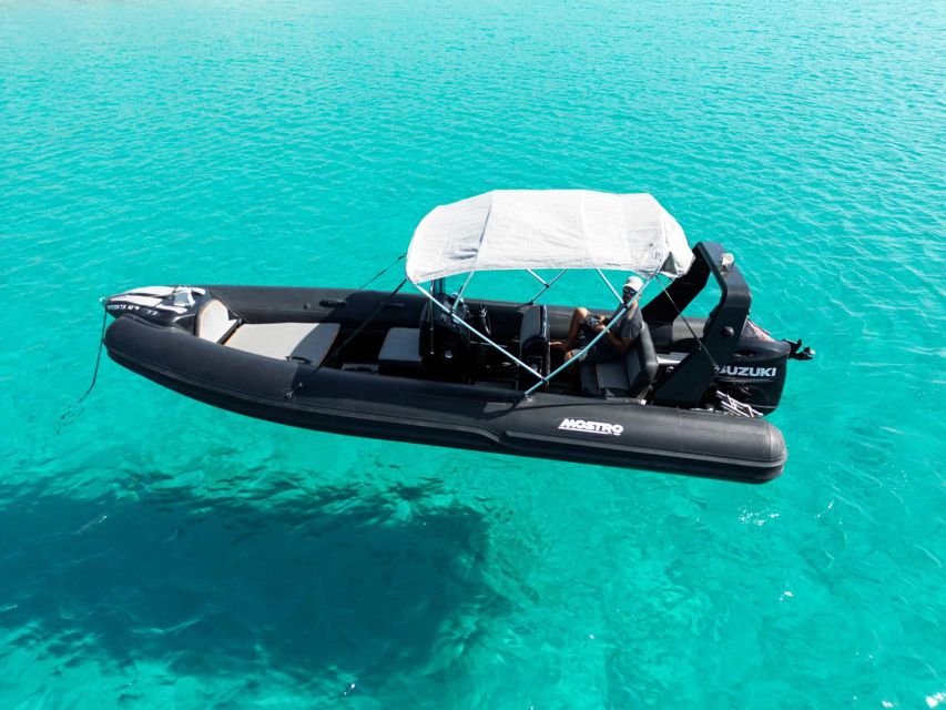 From Paros: Rent a RIB Boat Triton with Optional Skipper - The final swim at Livadi