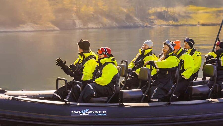 From Stavanger: Lysefjord RIB Boat Tour with Boathouse Visit - Entering Lysefjord at speed