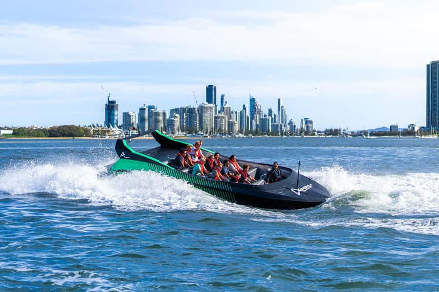 Gold Coast: Jet Boat Ride & Sea World Entry Ticket - Marine life, shows, and rides in one park