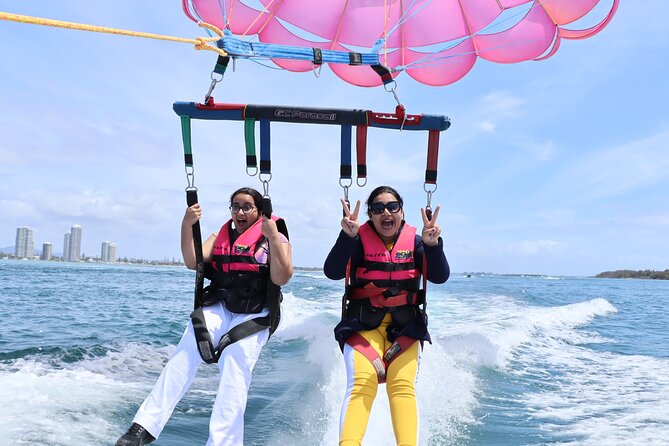 Gold Coast & Surfers Paradise - Parasail & V8 Jetboat Combo - Taking off above Surfers Paradise