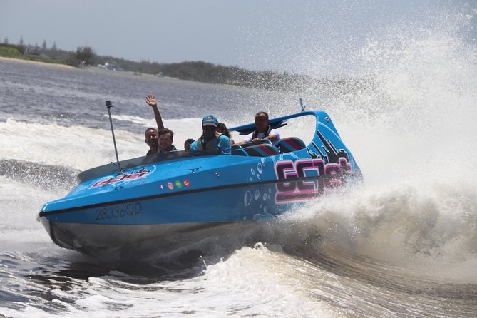 Gold Coast V8 Jet Boat Rapid Ride - Wave Break Island, Southport Seaway, and Sovereign Islands