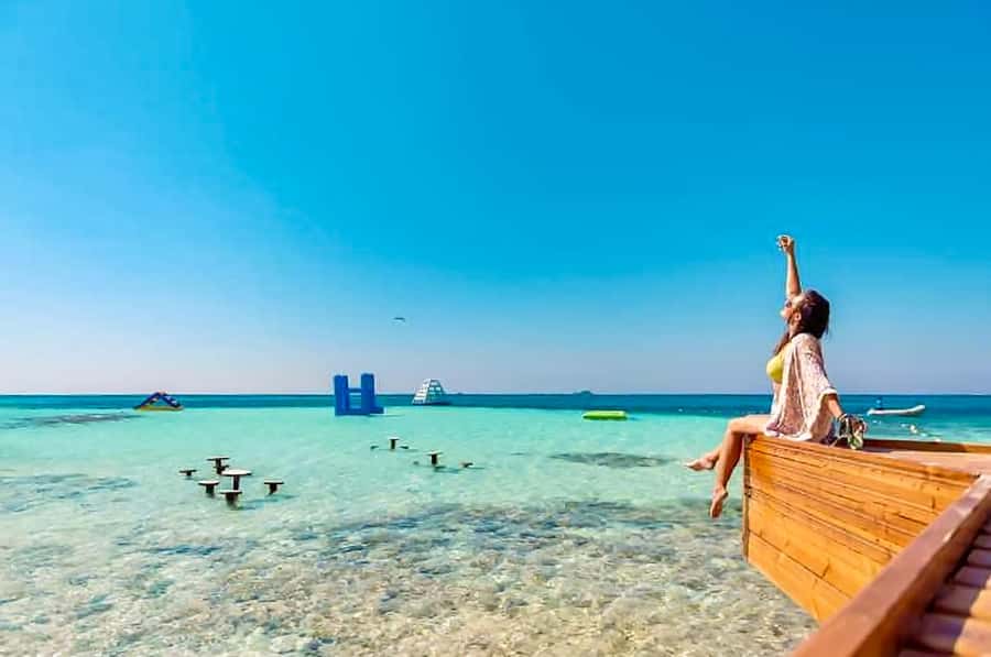 Hurghada: Orange Bay & Magawish Island Speedboat with Lunch - Two snorkeling stops over Red Sea coral